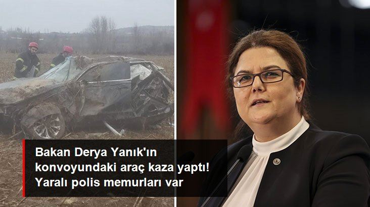 BAKAN KONVOYUNDA TRAFİK KAZASI YARALI POLİSLER VAR!