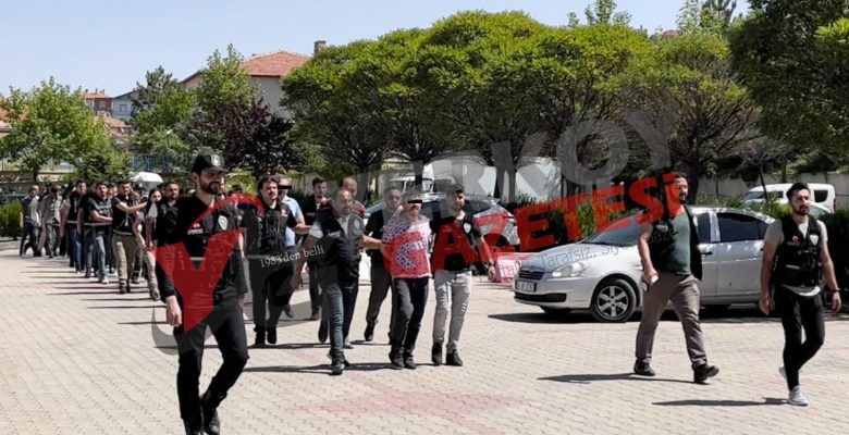 Yerköy’de helikopter destek li eş zamanlı operasyon: 32 kişi gözaltına alındı