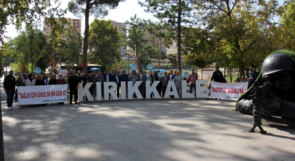 KIRIKKALE İL SAĞLIK MÜDÜRLÜĞÜ DÜNYA YÜRÜYÜŞ GÜNÜNÜ YÜRÜYEREK KUTLADI.