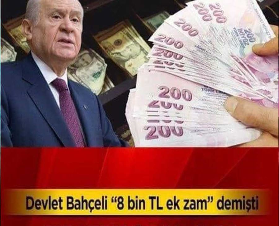 BAHÇELİ EMEKLİYE UMUT VERİP GAZ ALMAYA DEVAM EDİYOR.