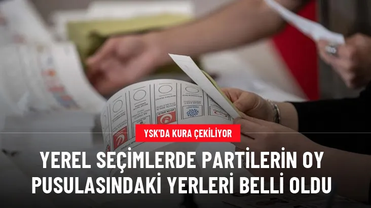 YEREL SEÇİMLERDE SİYASİ PARTİLERİN YERLERİ BELLİ OLDU