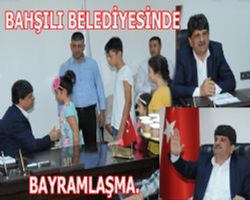 BAHŞILI BELEDİYESİN DE BAYRAMLAŞMA YA YOĞUN İLGİ VAR İDİ SEVENLER ADETA KUYRUK OLDU.